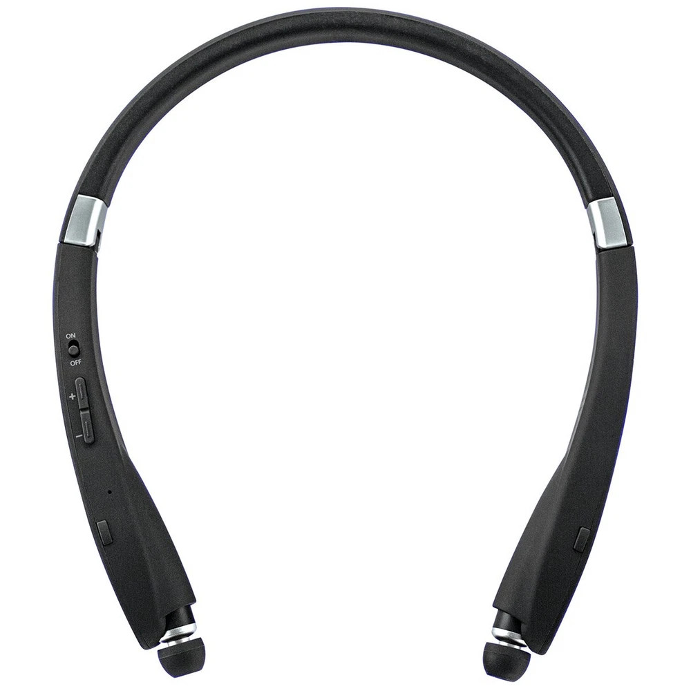 Universal Bluetooth Neck Headphones with Retractable Earbuds and Microphone