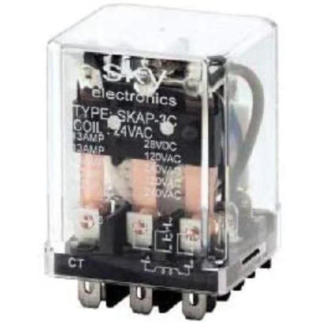 Relay & Control SKAP-2C-12VAC Relays - 8 & 11 Octal Base Plug In - DPDT Enclo...