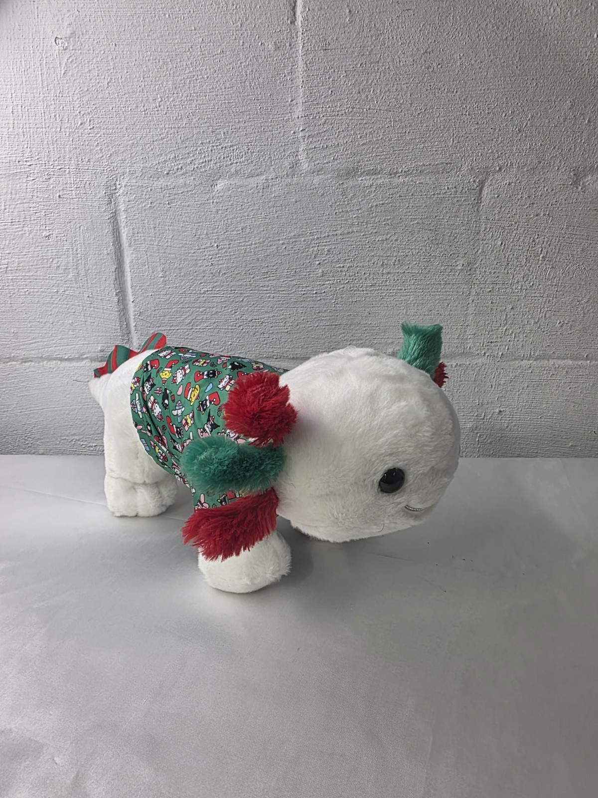Build A Bear Festive Axolotl Christmas Plush Stuffed Animal Hello Kitty Pajamas