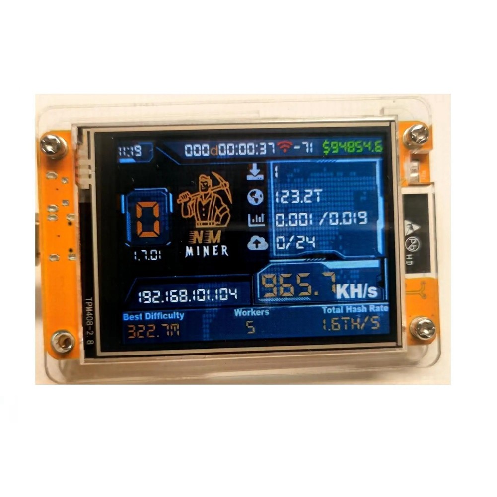 Bitcoin  Miner  V2 ESP32 2.8 Inch Display F2O45648