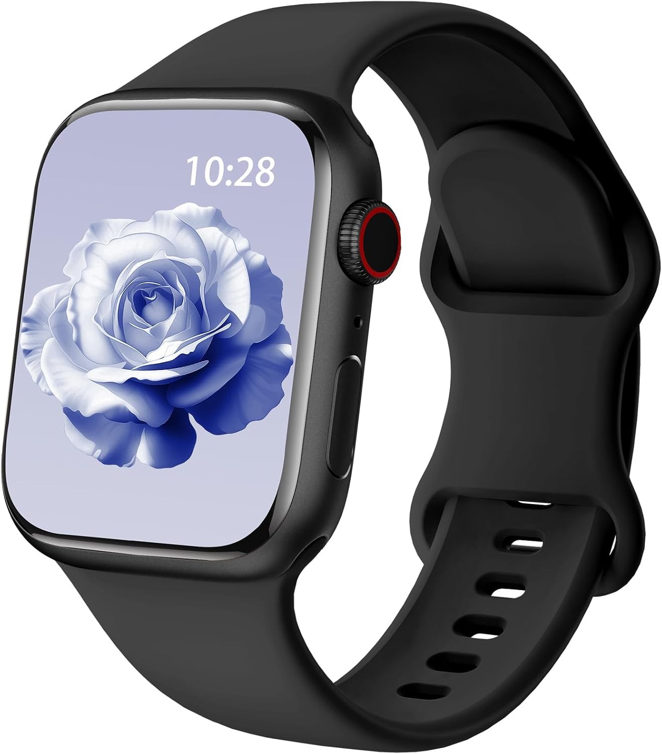 Soft Silicone Strap Compatible with Apple Watch Series 7 41mm Water-proof
