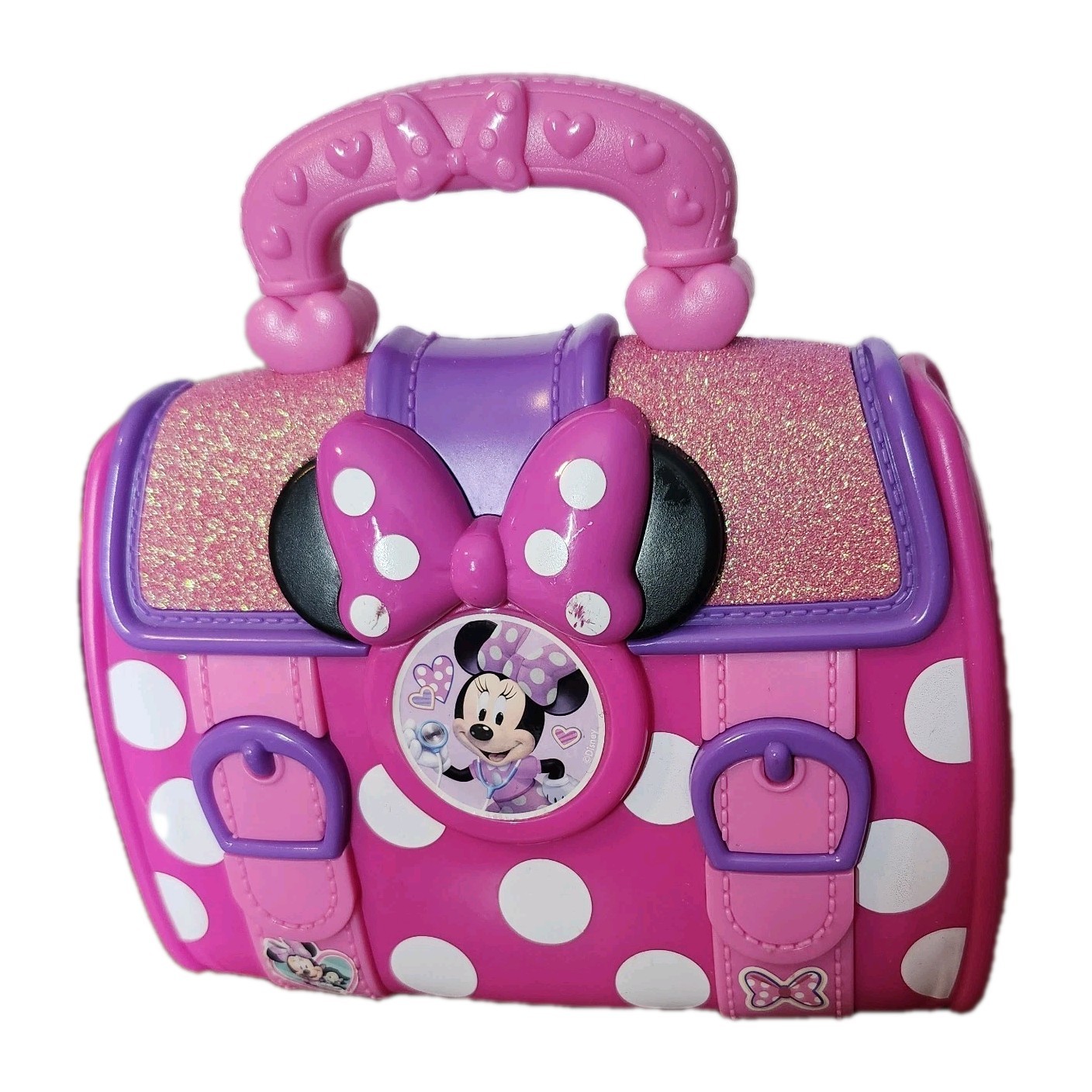 Minnie Mouse Hard Cover Purse Dr Bag Empty 
