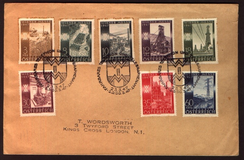 AUSTRIA #B199-206 FDC