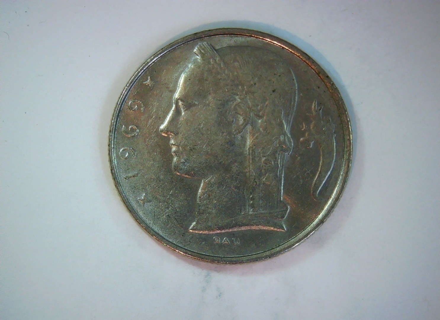 Belgium 1969 5 Francs Belgium 5 Francs (King Baudouin, French legend) Coin