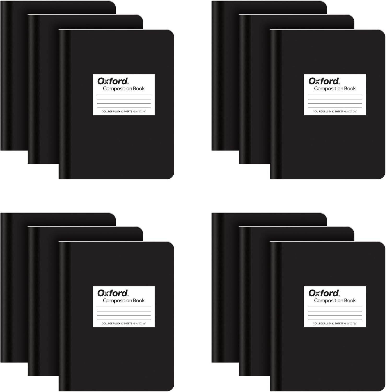 Composition Notebook 12 Pack, School Supplies, Notebooks for School, Writing Jou