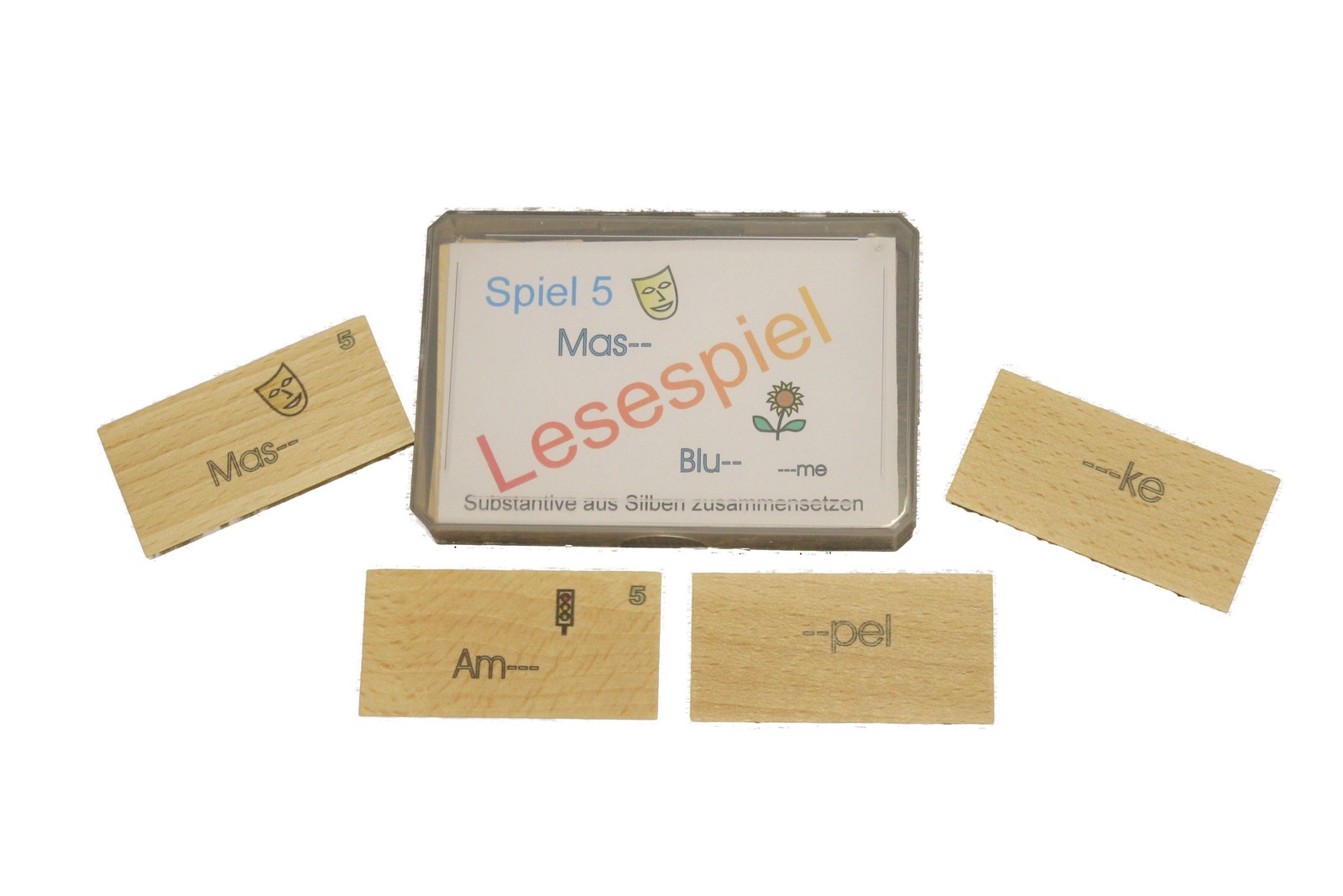Lesespiel Nr.1 German Educational Toys With 24 Playing for Children