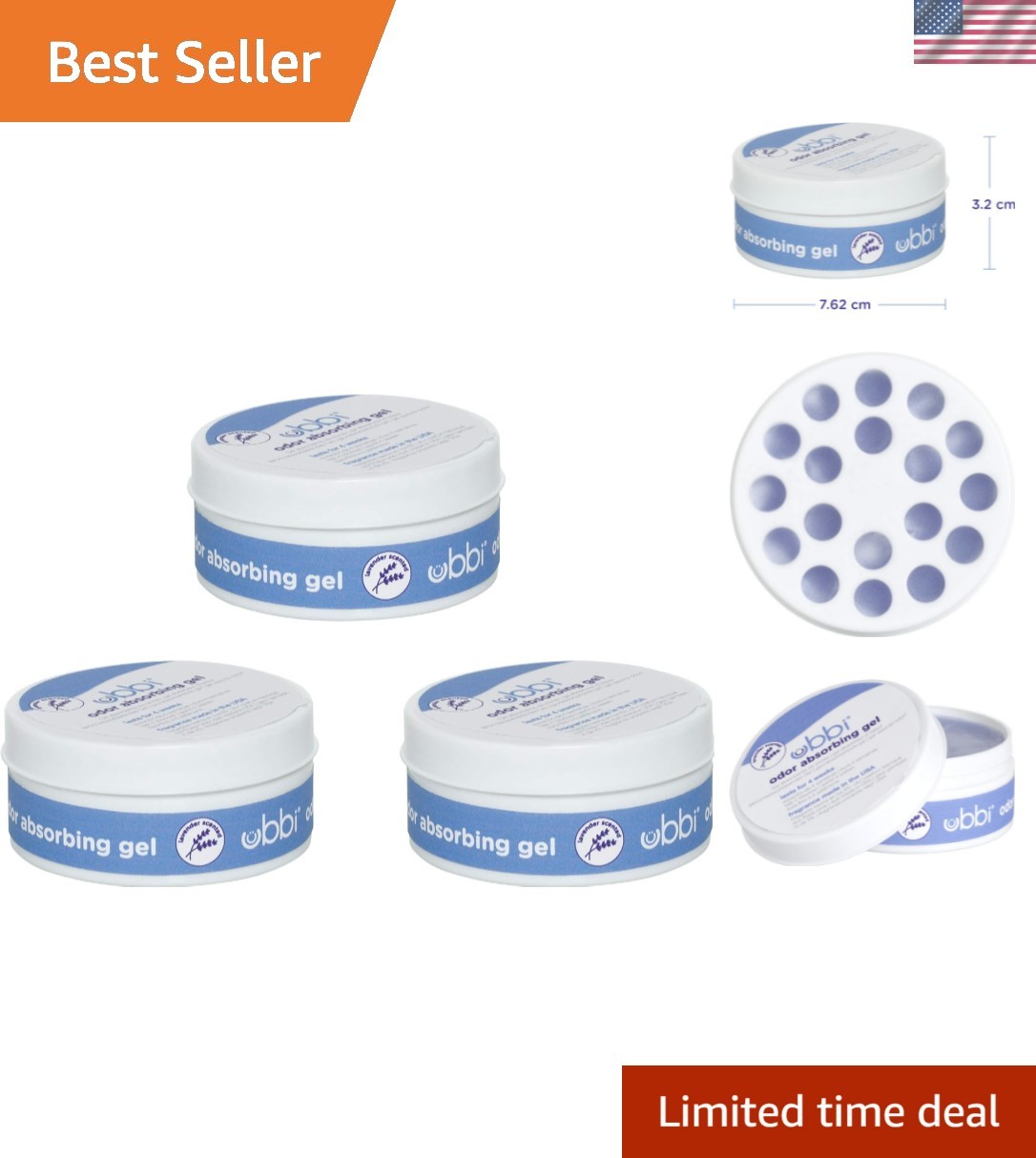 Lavender Scented Absorbing Gel Value Pack - 3 Count Diaper Pail Odor Control ...