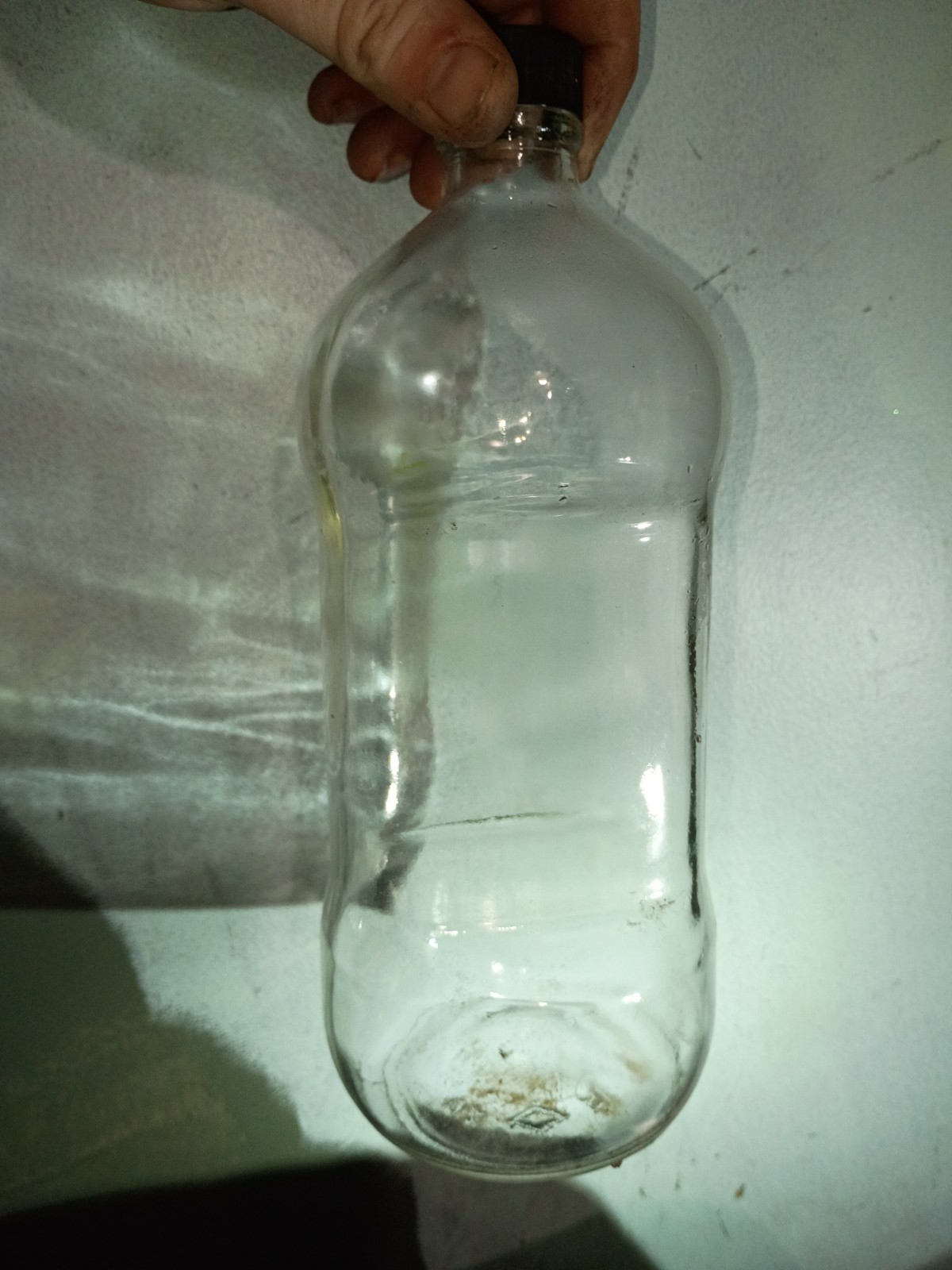 Vintage 24oz Clear Glass Listerine Bottle With Original Lid