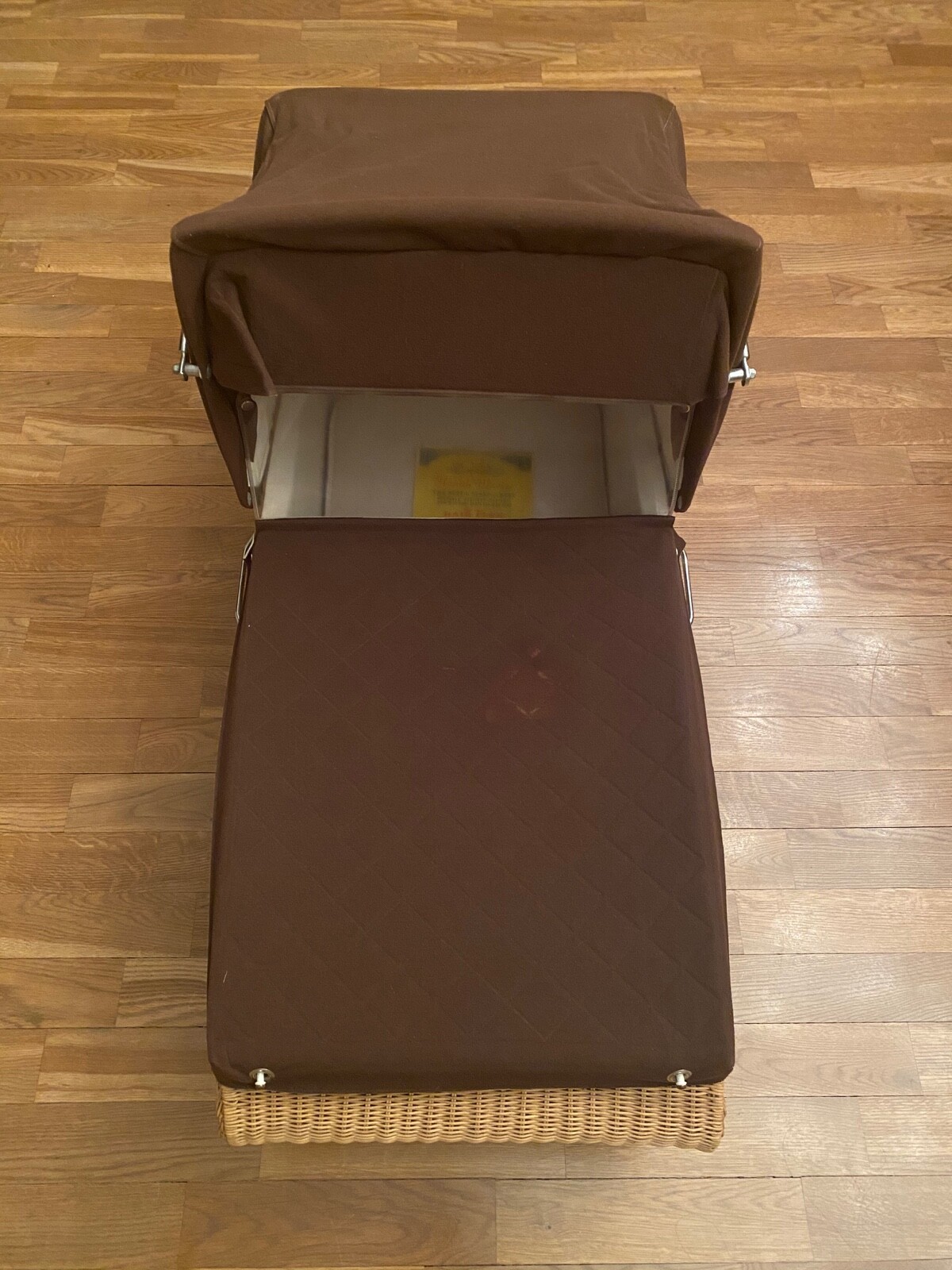 Giuseppe PEREGO Vintage Baby Stroller Carriage Bassinet Brown Wicker Design Pram