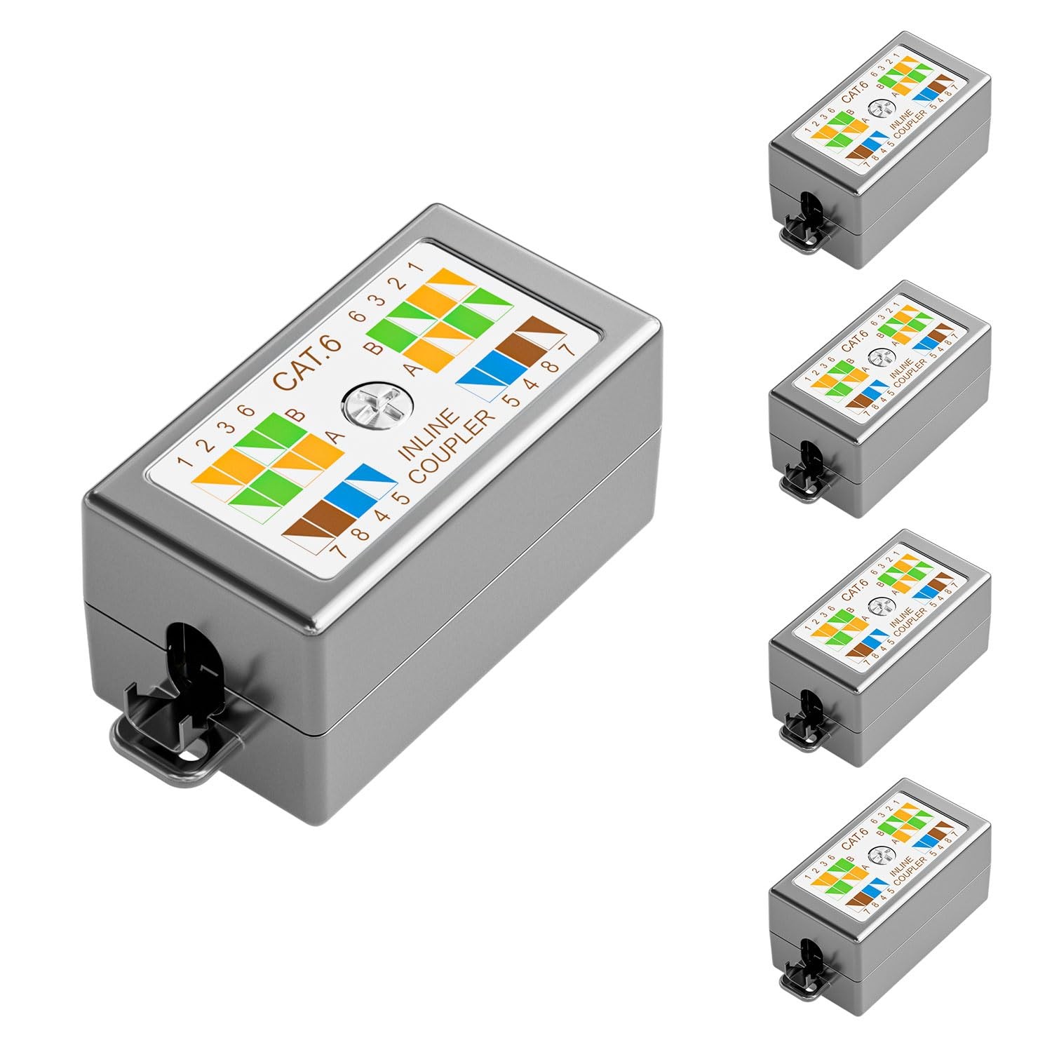 iwillink 5-Pack 10Gbps Shielded Cat6 Ethernet Junction Box Punch Down