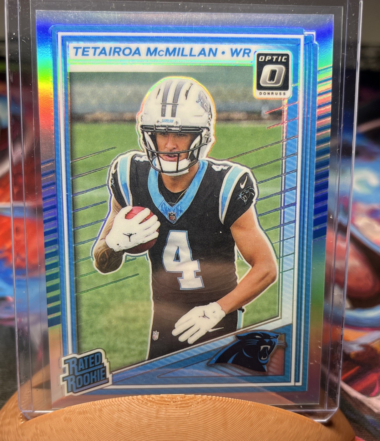 2025 Donruss Optic #209 Tetairoa McMillan Rated Rookie Holo Silver Prizm RC 