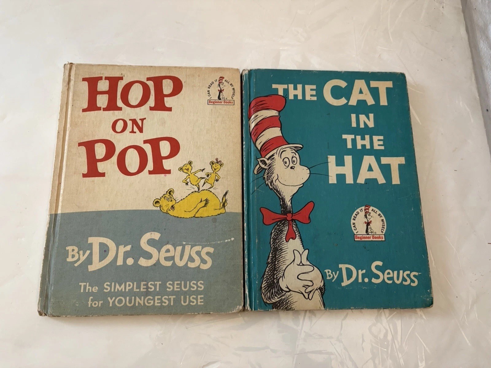 2 Vintage Children’s Books By Dr. Seuss (Hop On Pop And The Cat In The Hat)