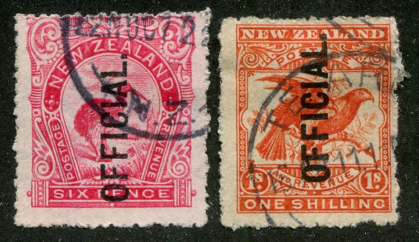 New Zealand O27, O28 Used Official Stamps