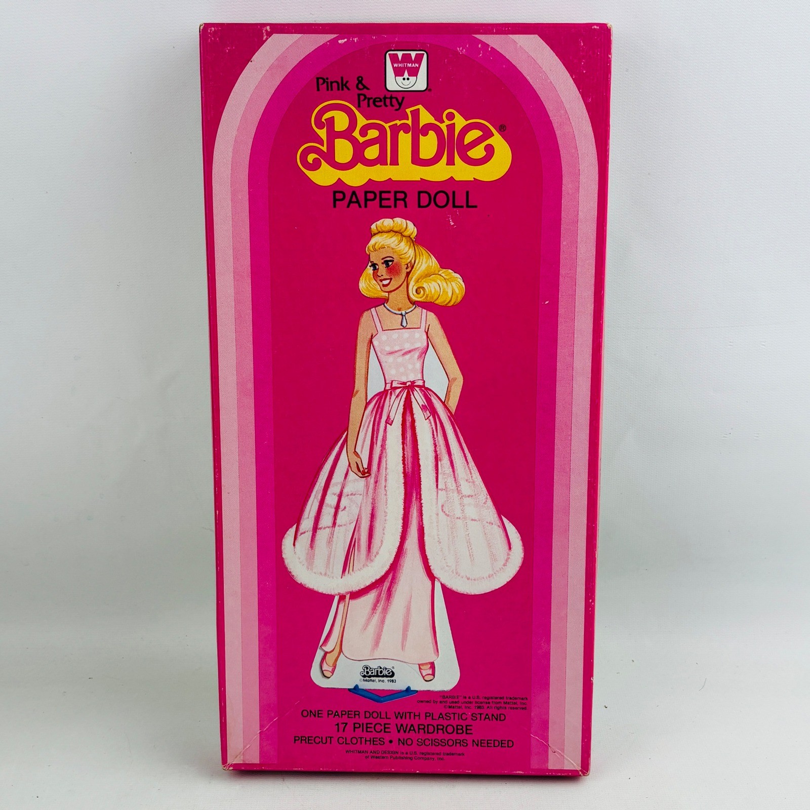 Vintage Pink & Pretty Barbie Paper Doll 17 Piece Wardrobe Precut 1983 Whitman