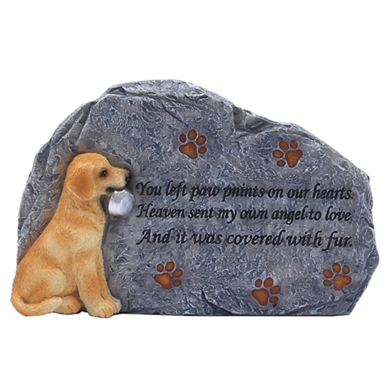 Pet Memorial Stone Engraved with Special Message,Resin Grave Marker Tombstone
