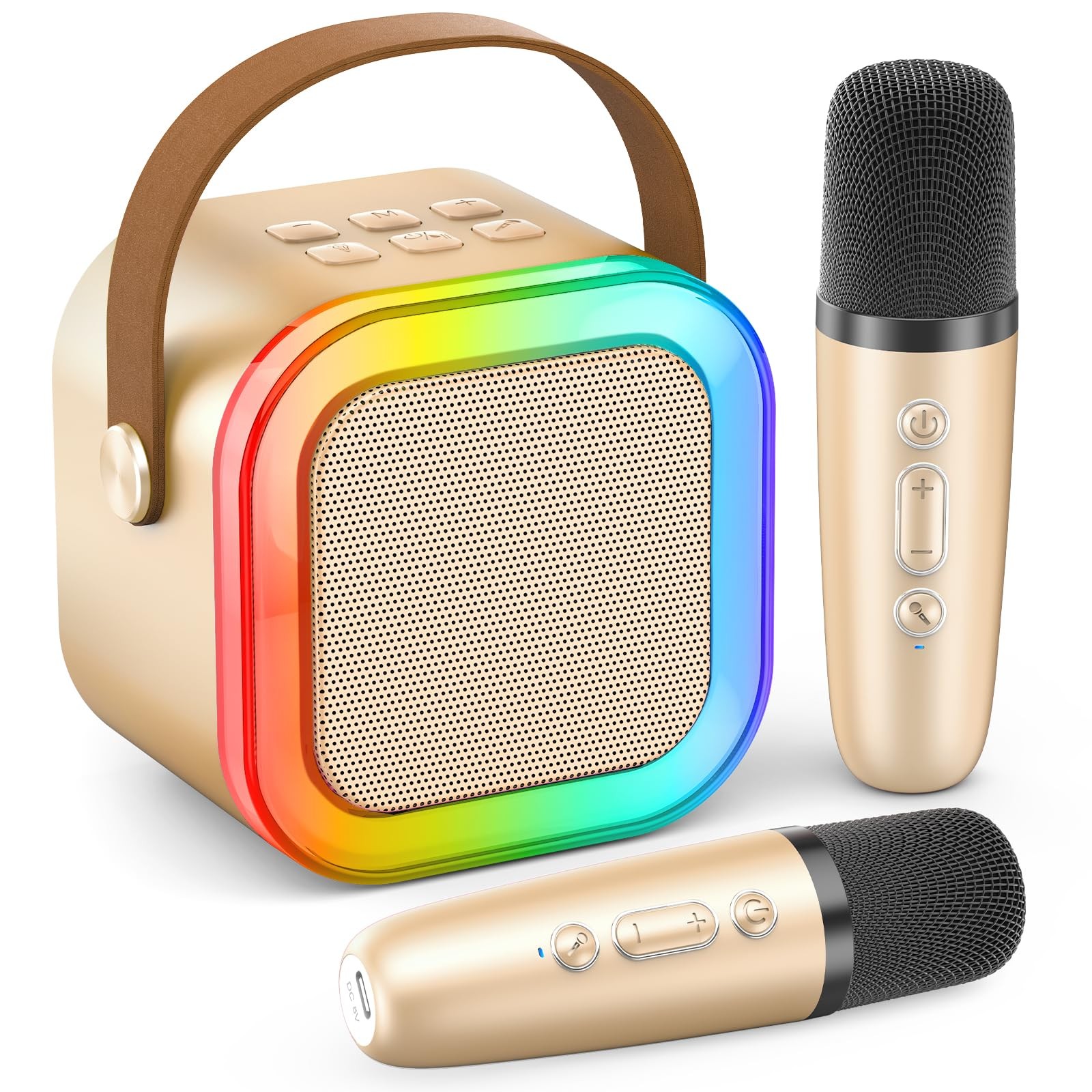 Karaoke Machine for Kids Adults, Portable Bluetooth Mini Karaoke Microphone Sing