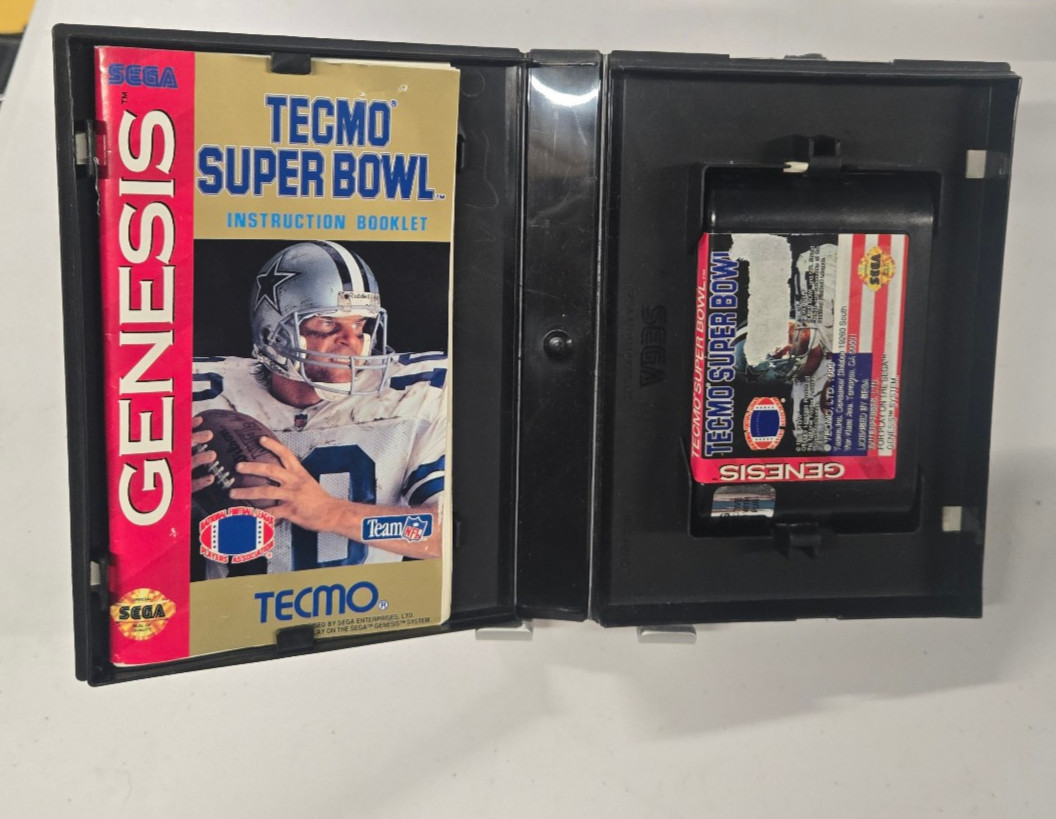 Sega Genesis Game Tecmo Super Bowl. Complete and Tested. Free Shipping