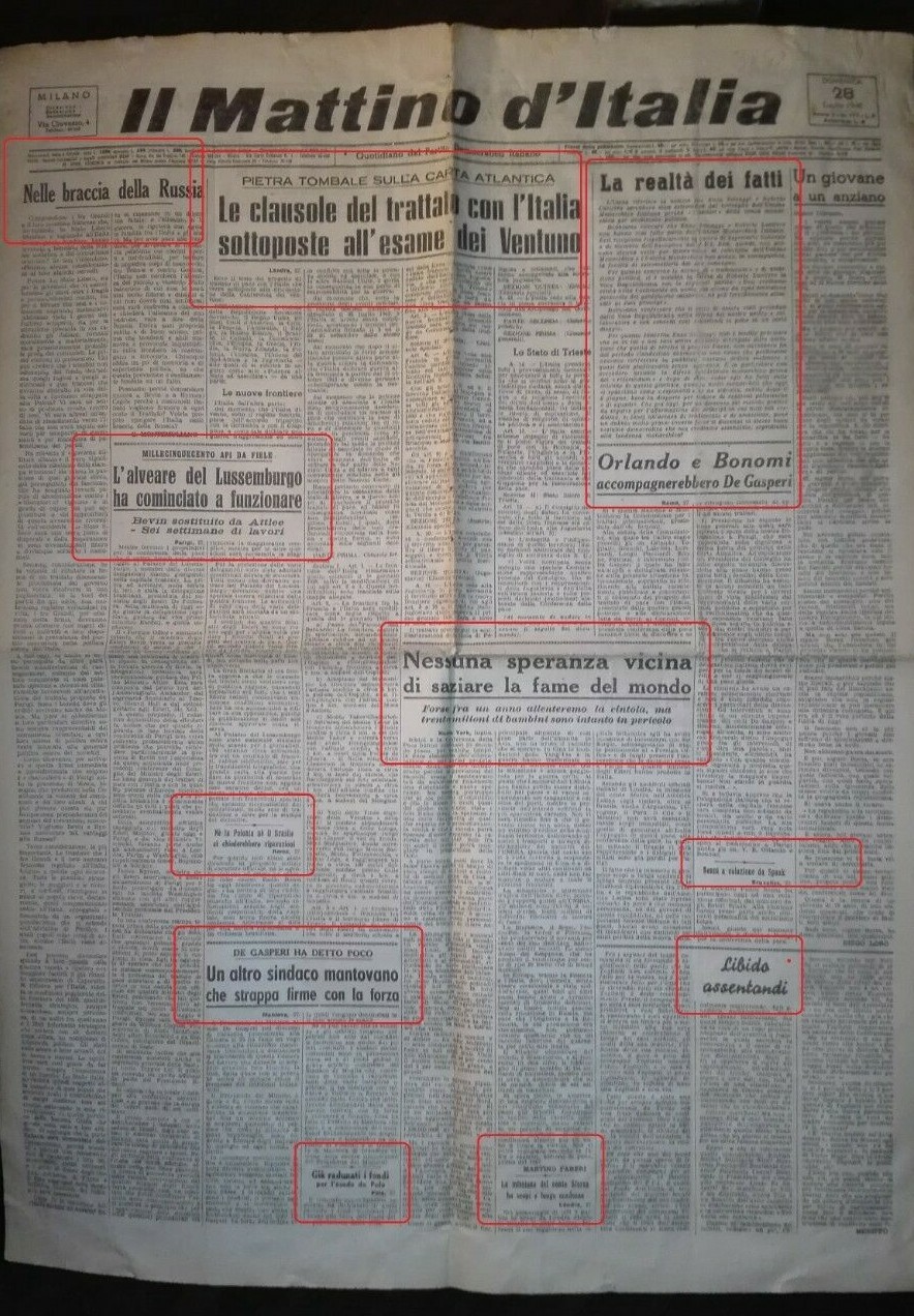  WW2* TOMBSTONE ON ATLANTIC MAP *N.3842