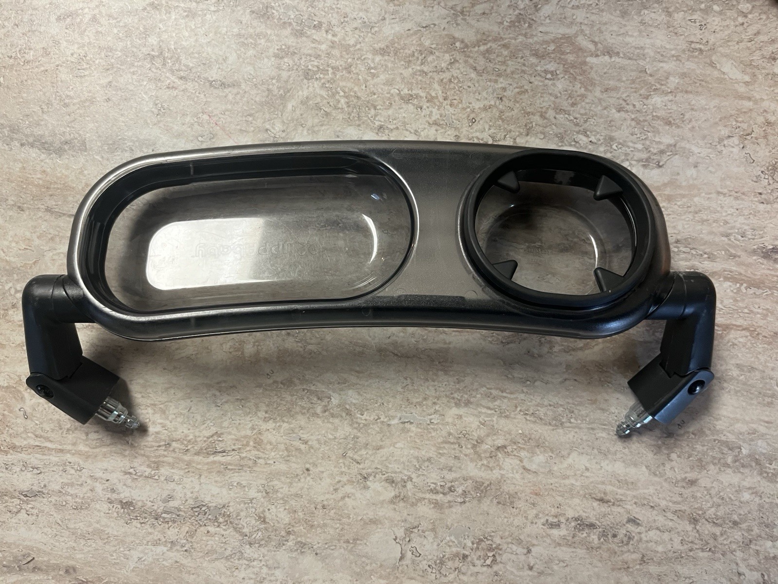 Stroller Combo Tray and Cup Holder Attachment Black for Infant Toddler