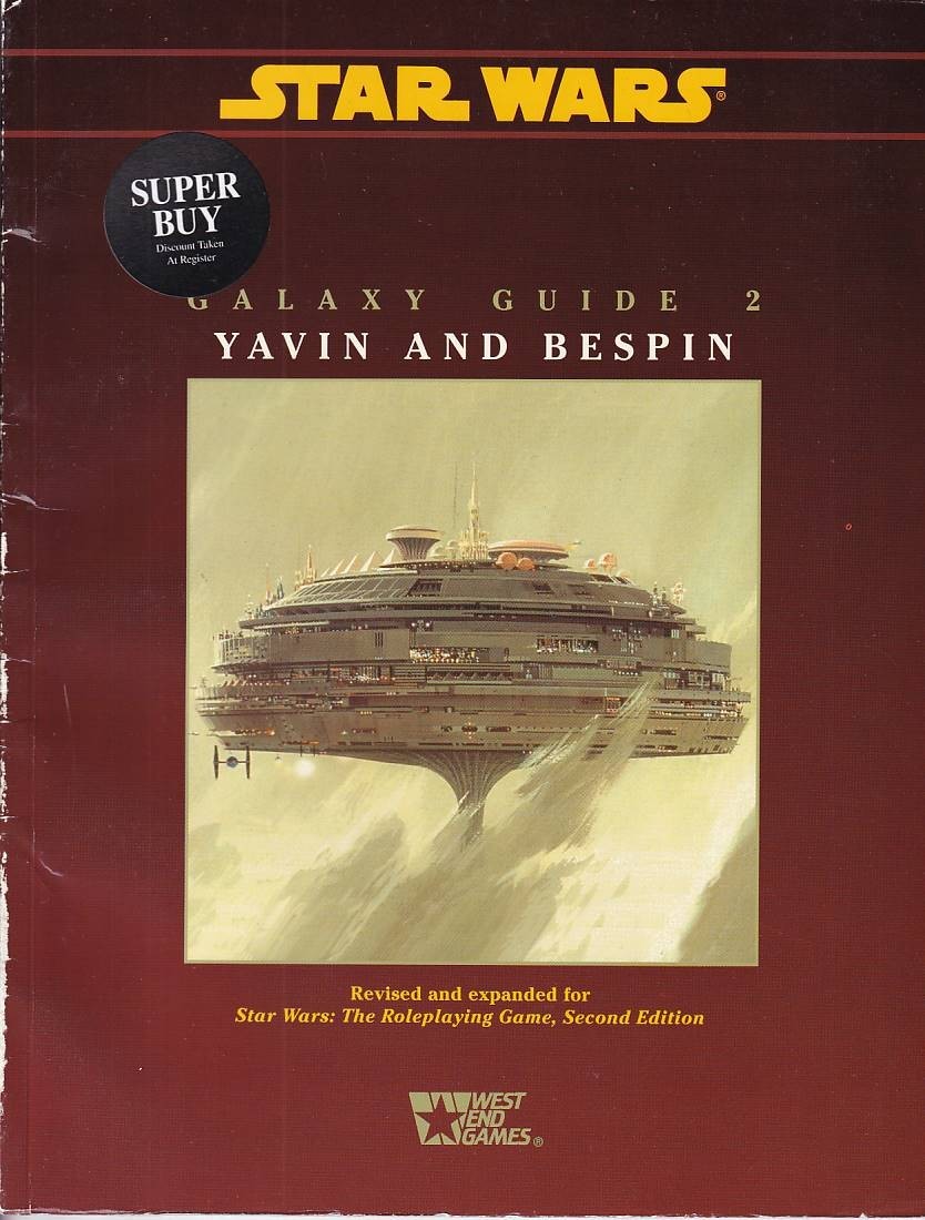 42732: West End Games STAR WARS: GALAXY GUIDE YAVIN AND BESPIN #1 F Grade