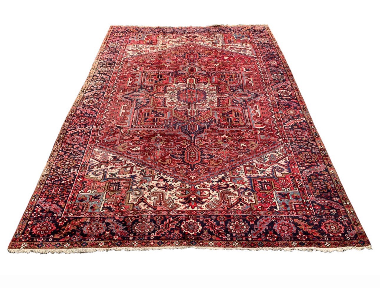 20th Century Antique Original Heriz Rug 10’X13’