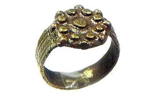 Ancient Roman Byzantine Constantinople Intricate Starburst Ring Pendant AD700