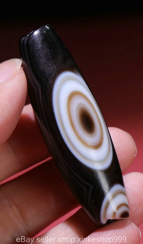 2.4" Old Tibet Natural Agate carnelian Carving Tianzhu Amulet Pendant A19