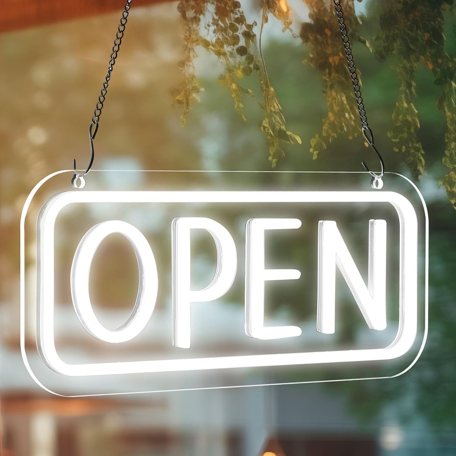 LED Open Sign for Business with On/off Switch, 16.8x6.8in Brighter Open Displ...