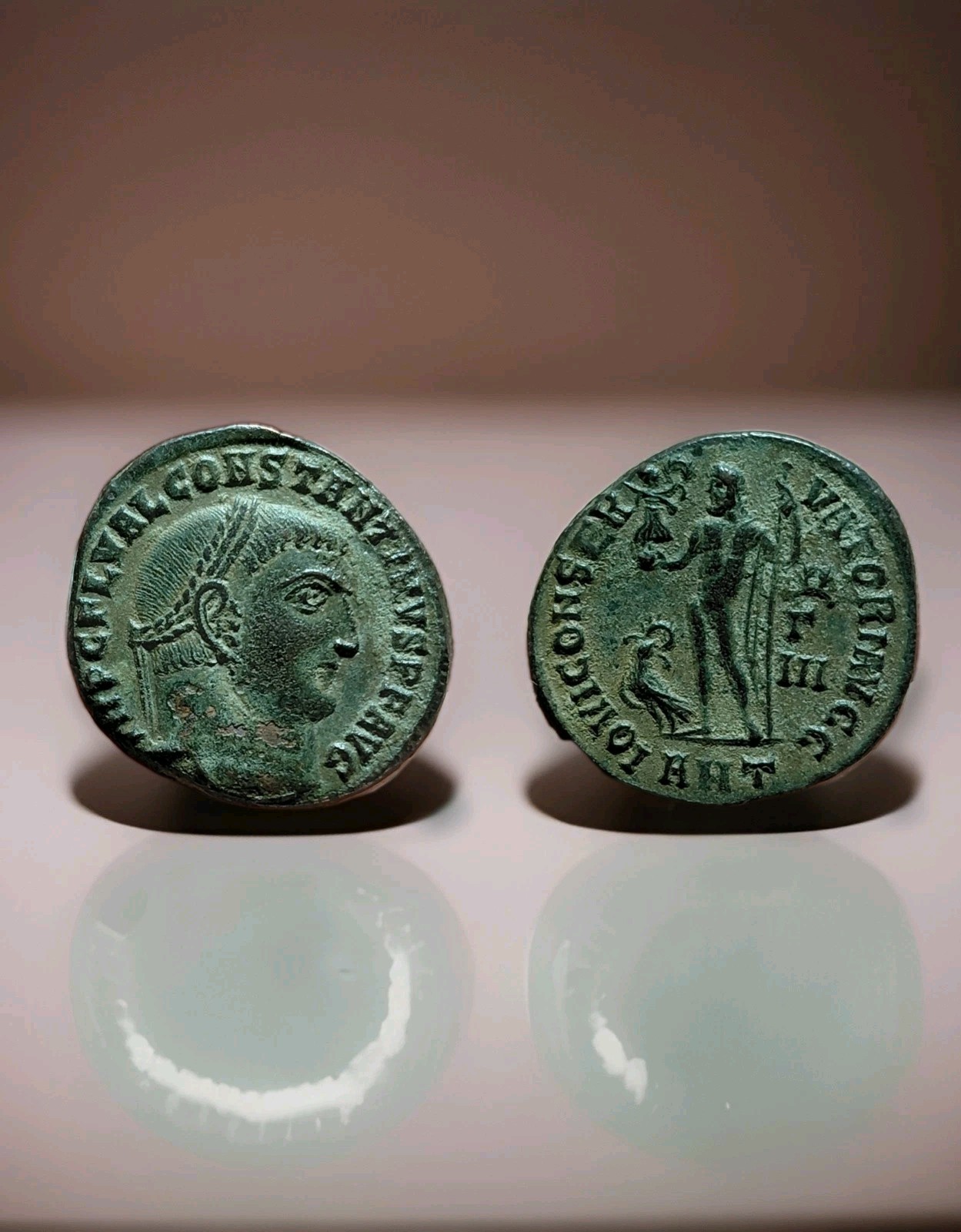 Roman Imperial Period Bronze Coin Constantius I.307-337 C. AD Follis Antochi