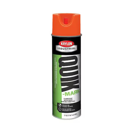 Krylon Industrial K04002000 Over Head Marking Paint, 17 Oz., Fluorescent