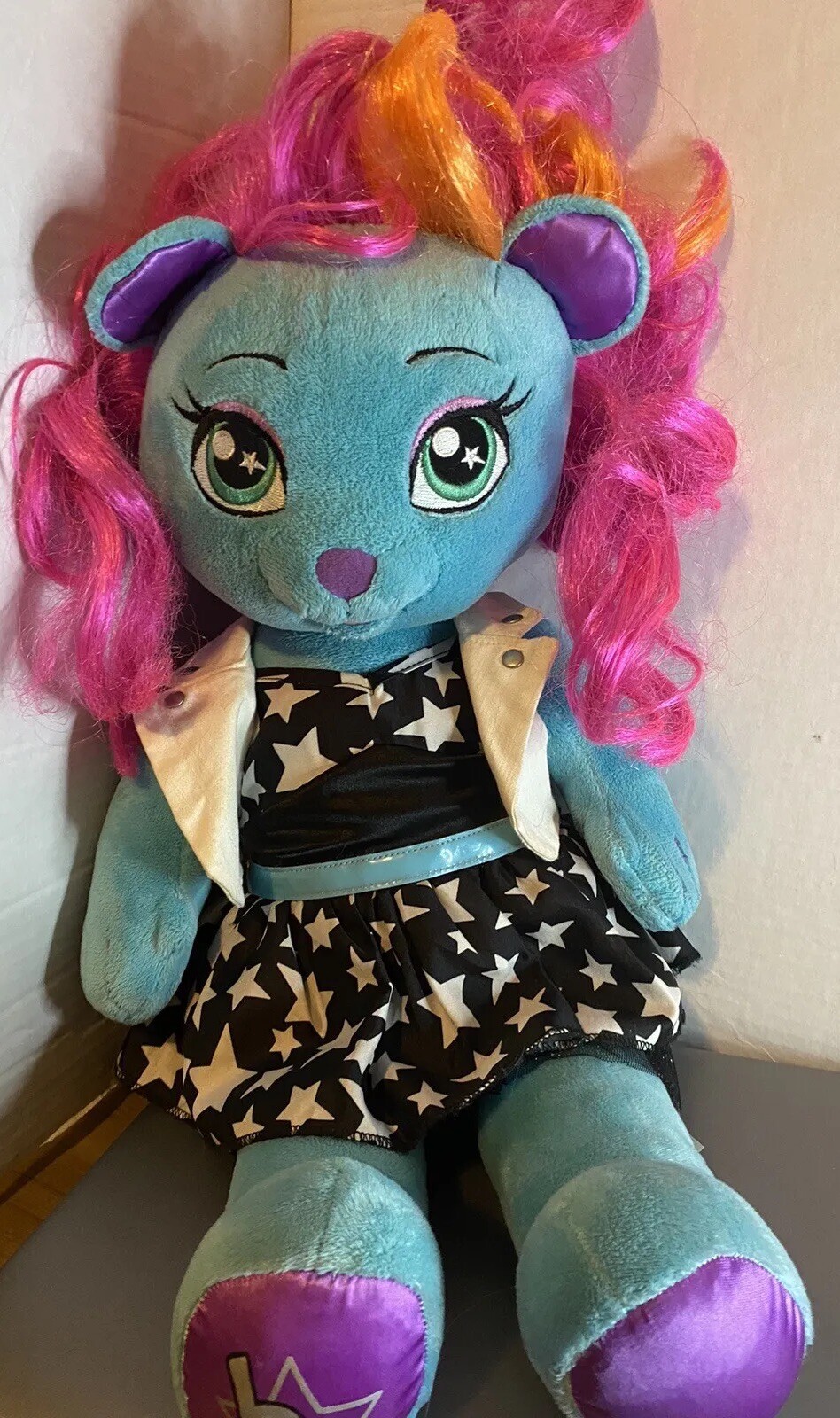 Build A Bear Workshop BAB Honey Girls Viv Cat 20" Plush with Dress EUC 2015