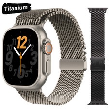 Milanese Loop Titanium Strap For Apple Watch Ultra3 11 10 9 8 76SE 44/45/46/49mm