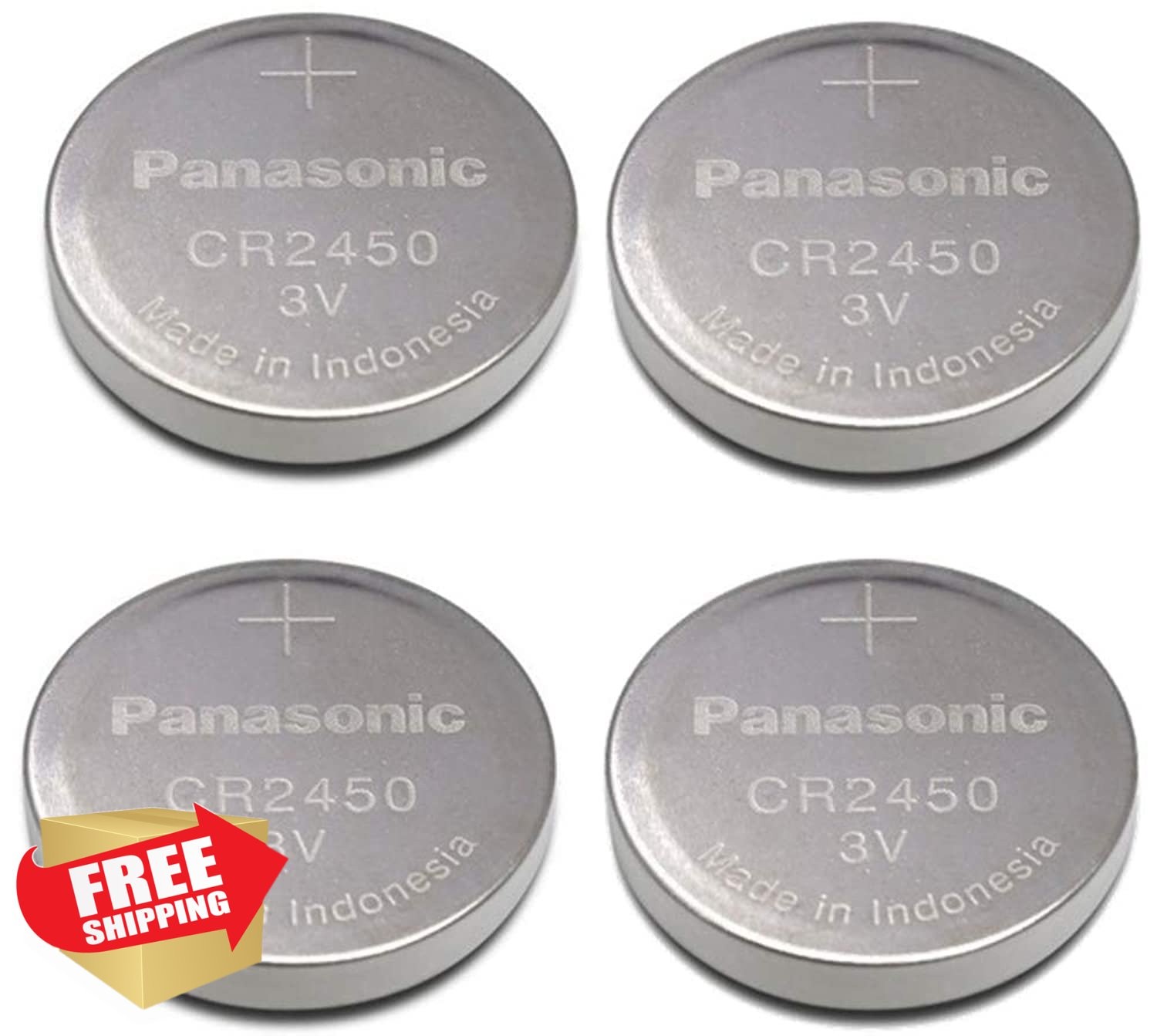 Panasonic CR2450 Lithium 3V Battery 4 Pack