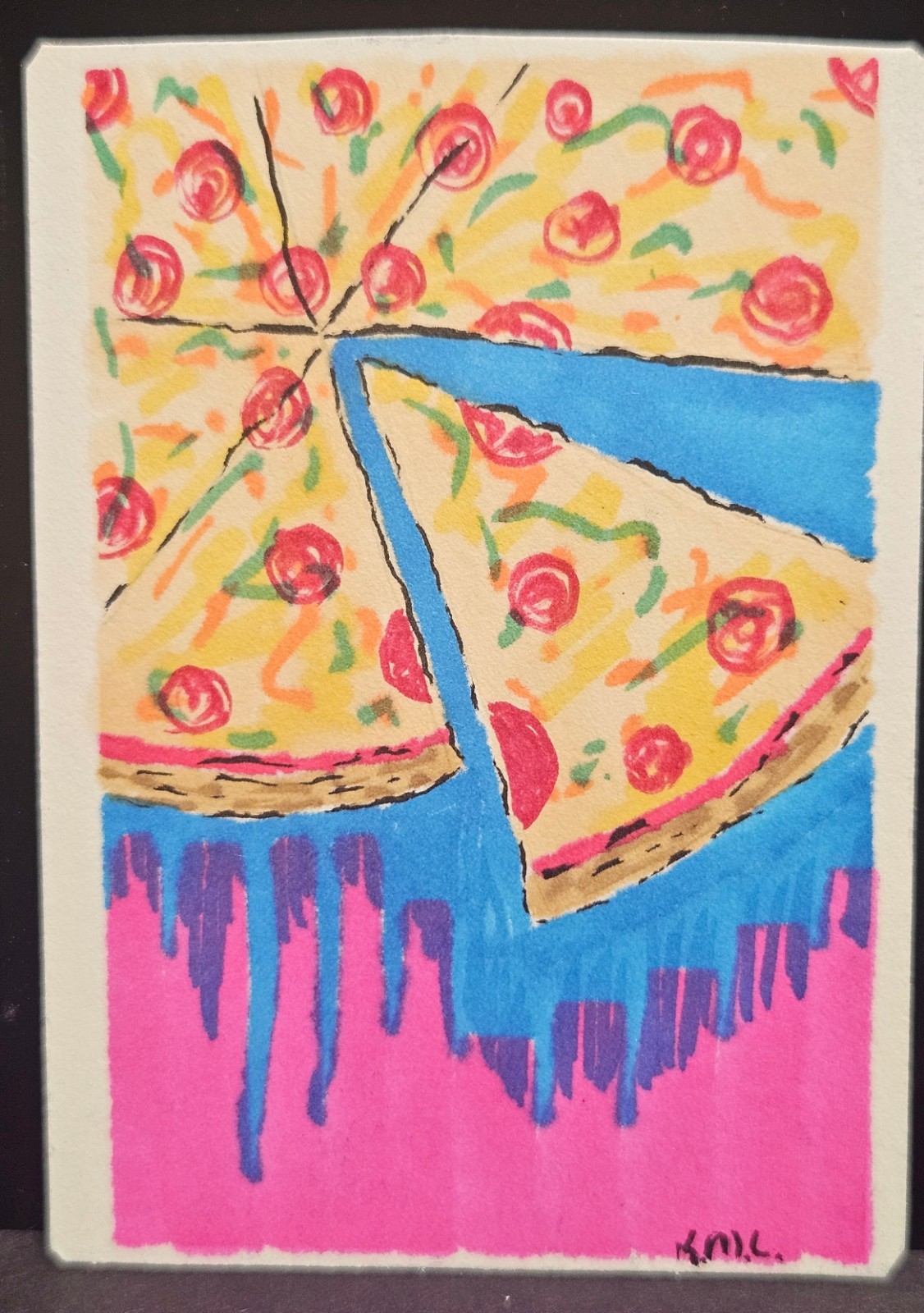 ACEO ORGINAL "Pizza Slice" 