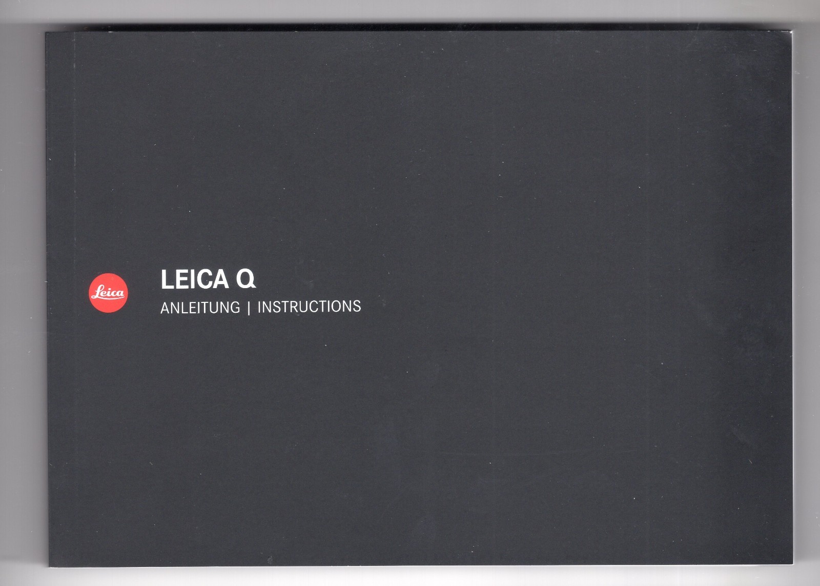 Leica Q Typ 116 (2017) Genuine Camera Instruction Manual In English & German