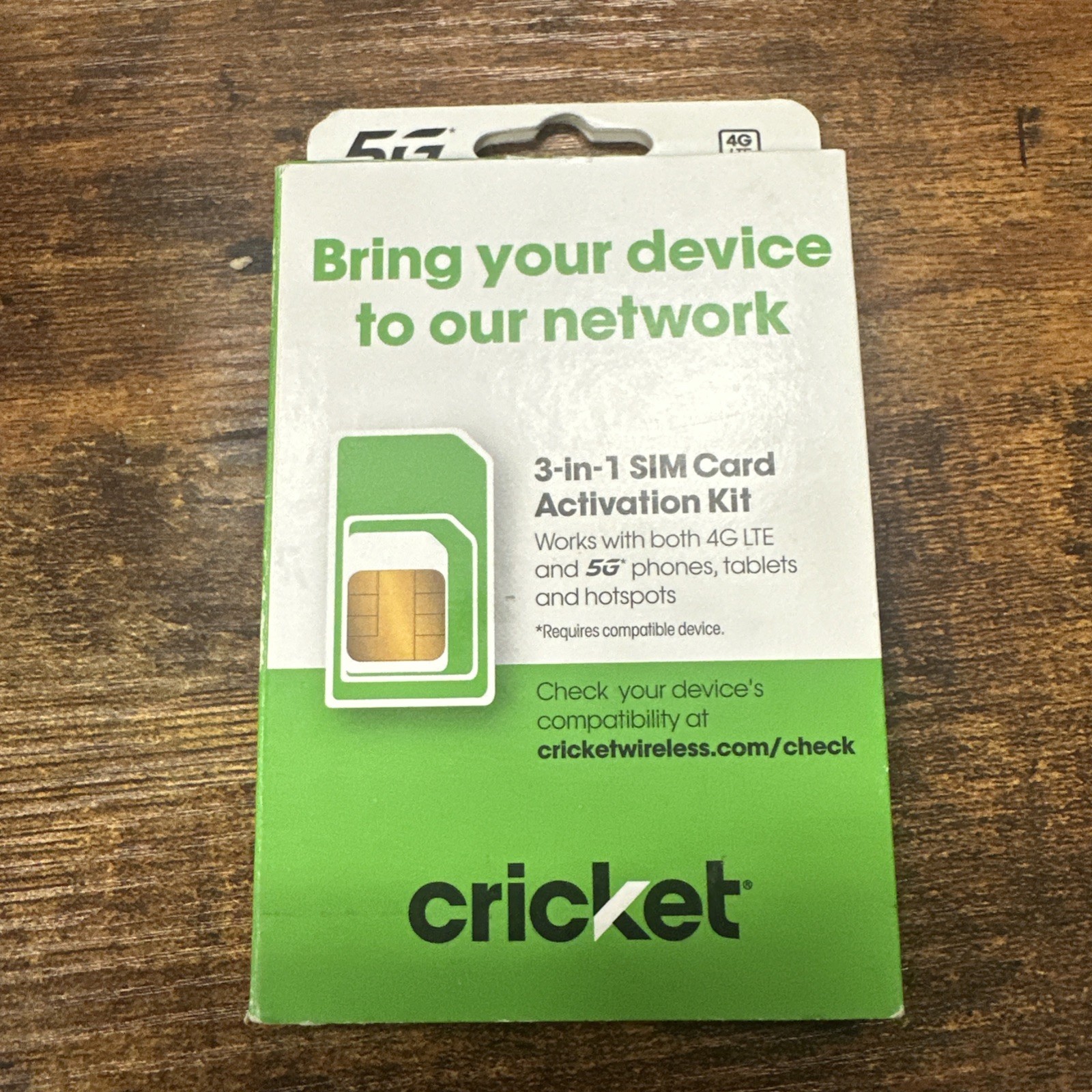 Cricket Wireless Universal SIM Card Activation Kit 3-in-1
