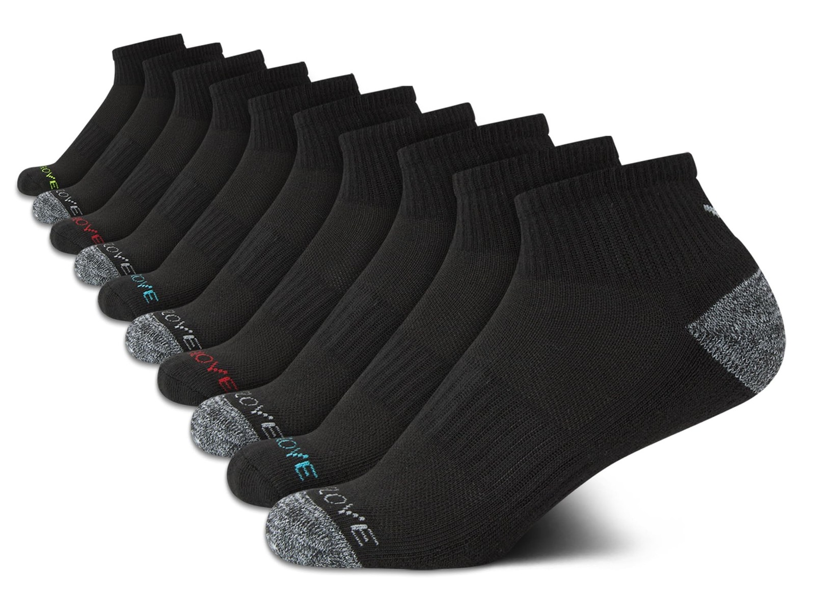 Body Glove Boys Athletic Socks - 10 Pack Athletic Quarter Socks Kids Running ...