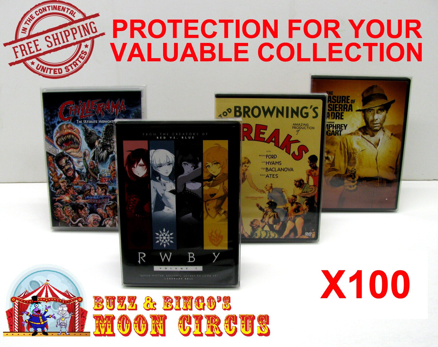 100x DVD STANDARD CASE (SIZE DV 1)-CLEAR PLASTIC PROTECTIVE BOX PROTECTOR SLEEVE