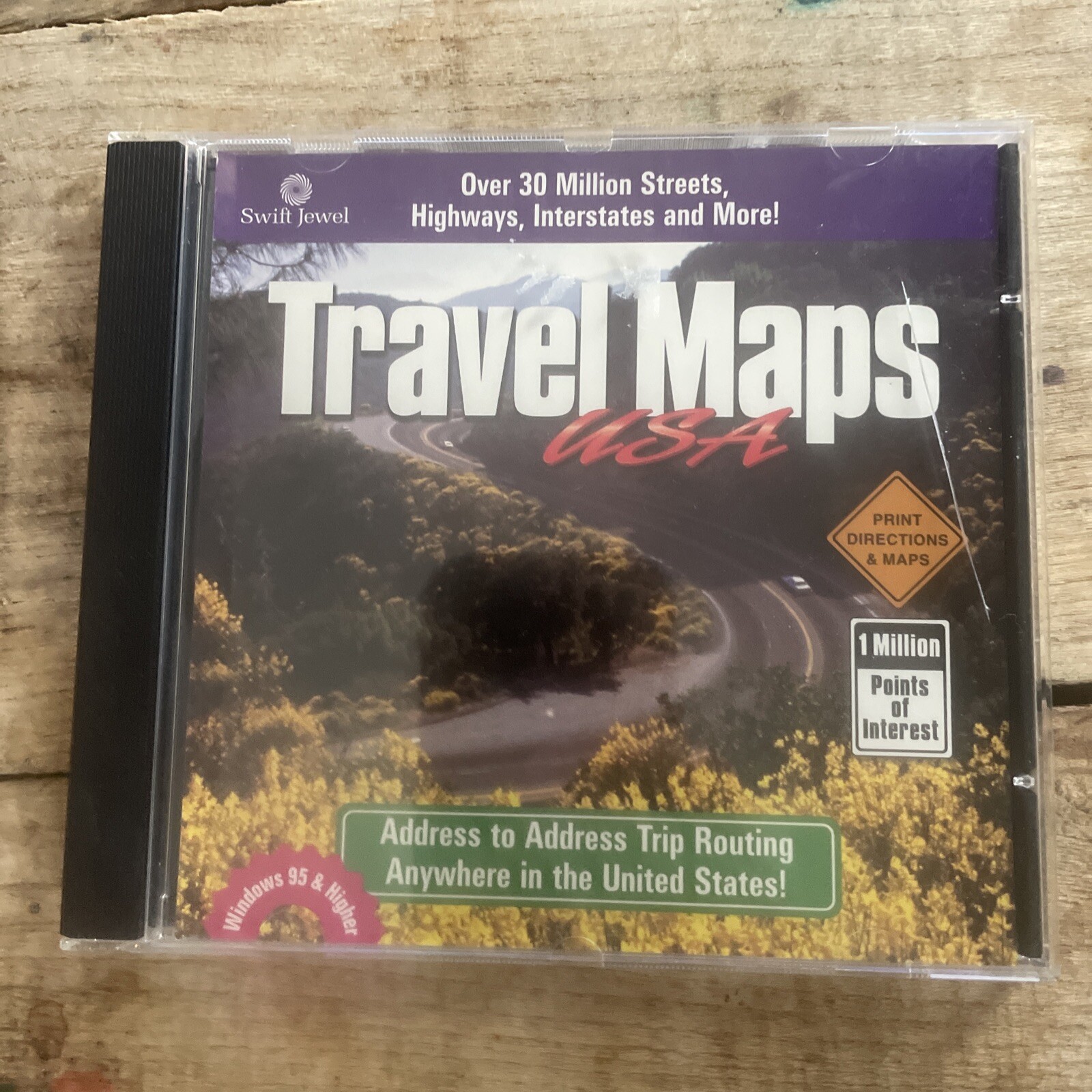 Travel Maps USA Windows 95 & Higher PC CD ROM Trip Planner USA