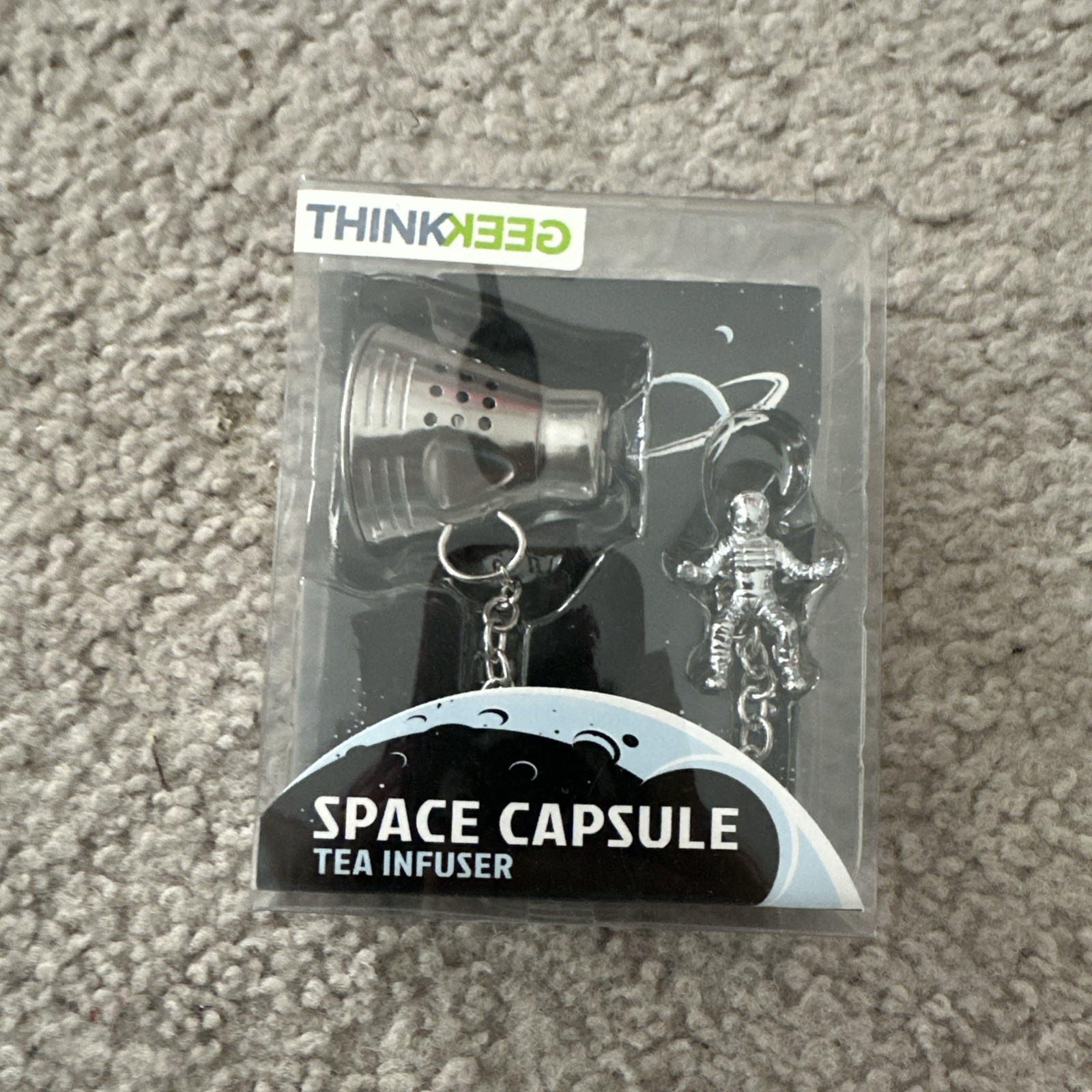 Tea Infuser Space Capsule Astronaut Stainless Steel Think Geek New In Package 