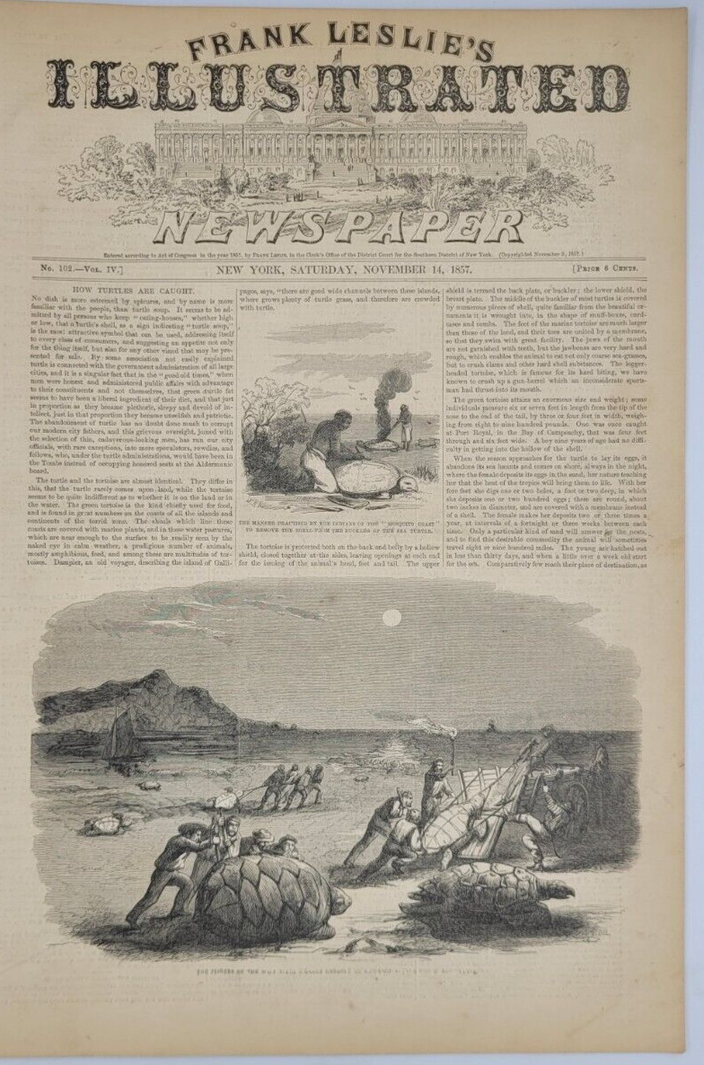Frank Leslie's 11/14/1857  Railroad History   /  Beaver Hunting