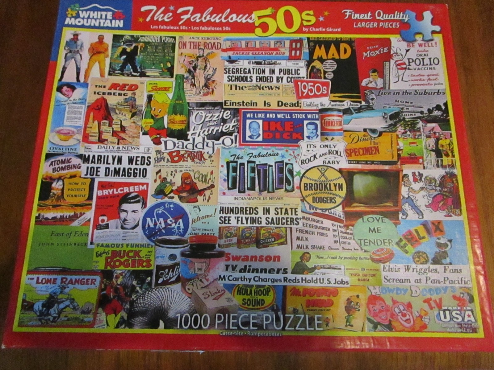 White Mountain 1000 Piece Jigsaw Puzzle  The Fabulous 50's Large Pieces #1281