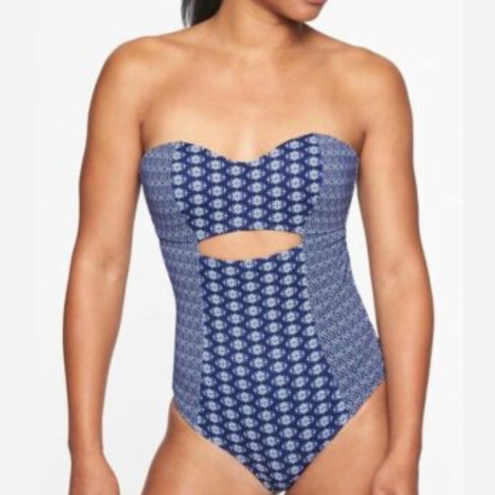 Athleta Tangier Cutout Halter One-Piece Swimsuit Size L