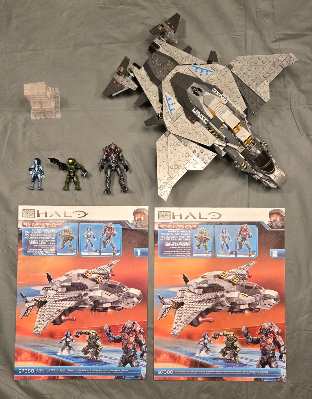 Mega Bloks Halo 97380 UNSC Broadsword Midnight Strike 100% Complete