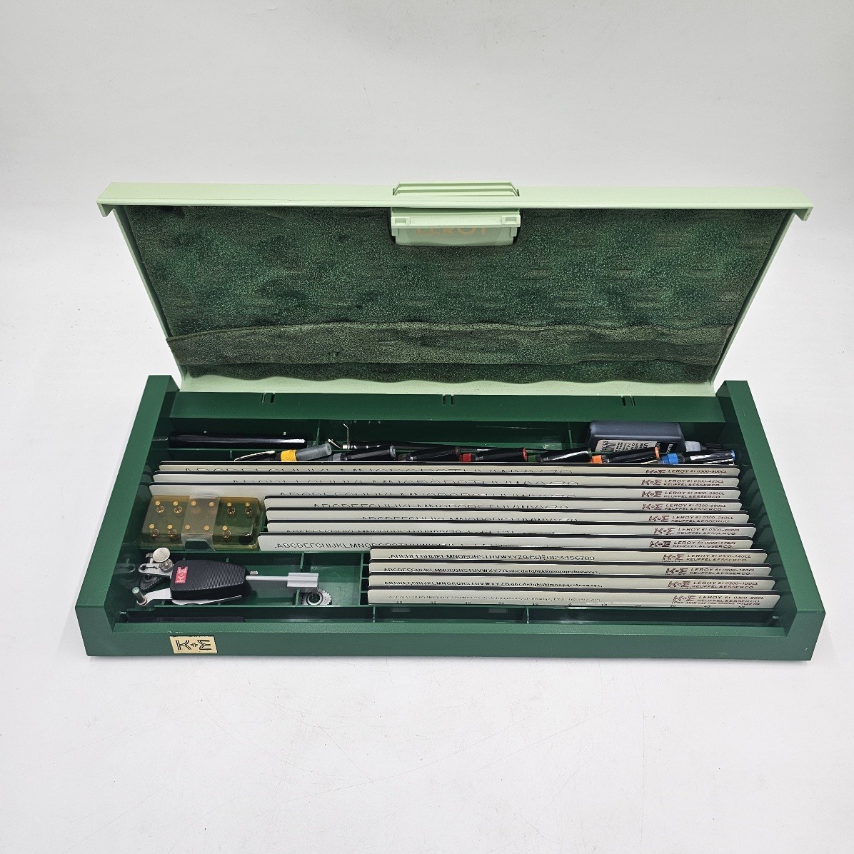 Vintage K&E Leroy Lettering Set | 11 Templates 7 Pens 61-Series Drafting Case
