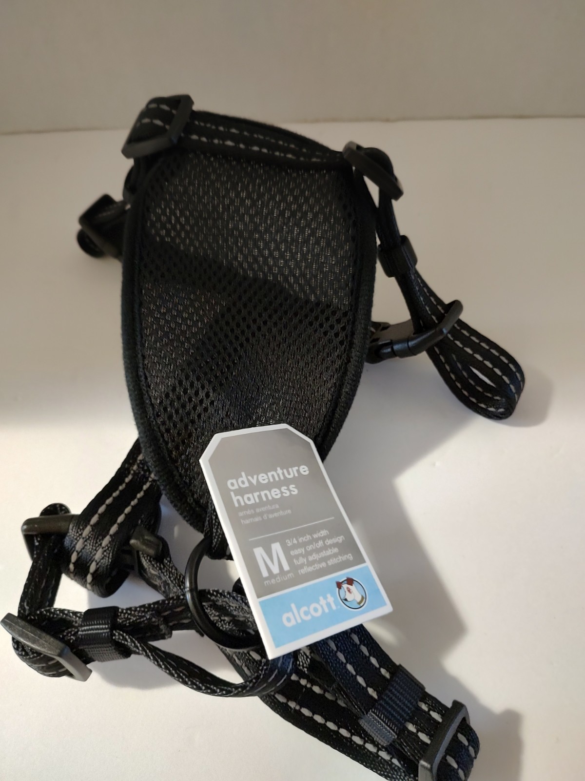 Alcott Adventure ADJUSTABLE  Dog Harness Black Size Medium  (I2)