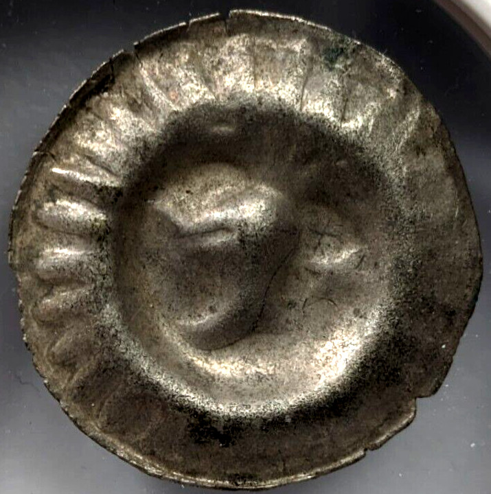 Friedrich II Brandenburg GERMANY AD 1440 NGC XF45 Silver Bracteate Knight Helmet