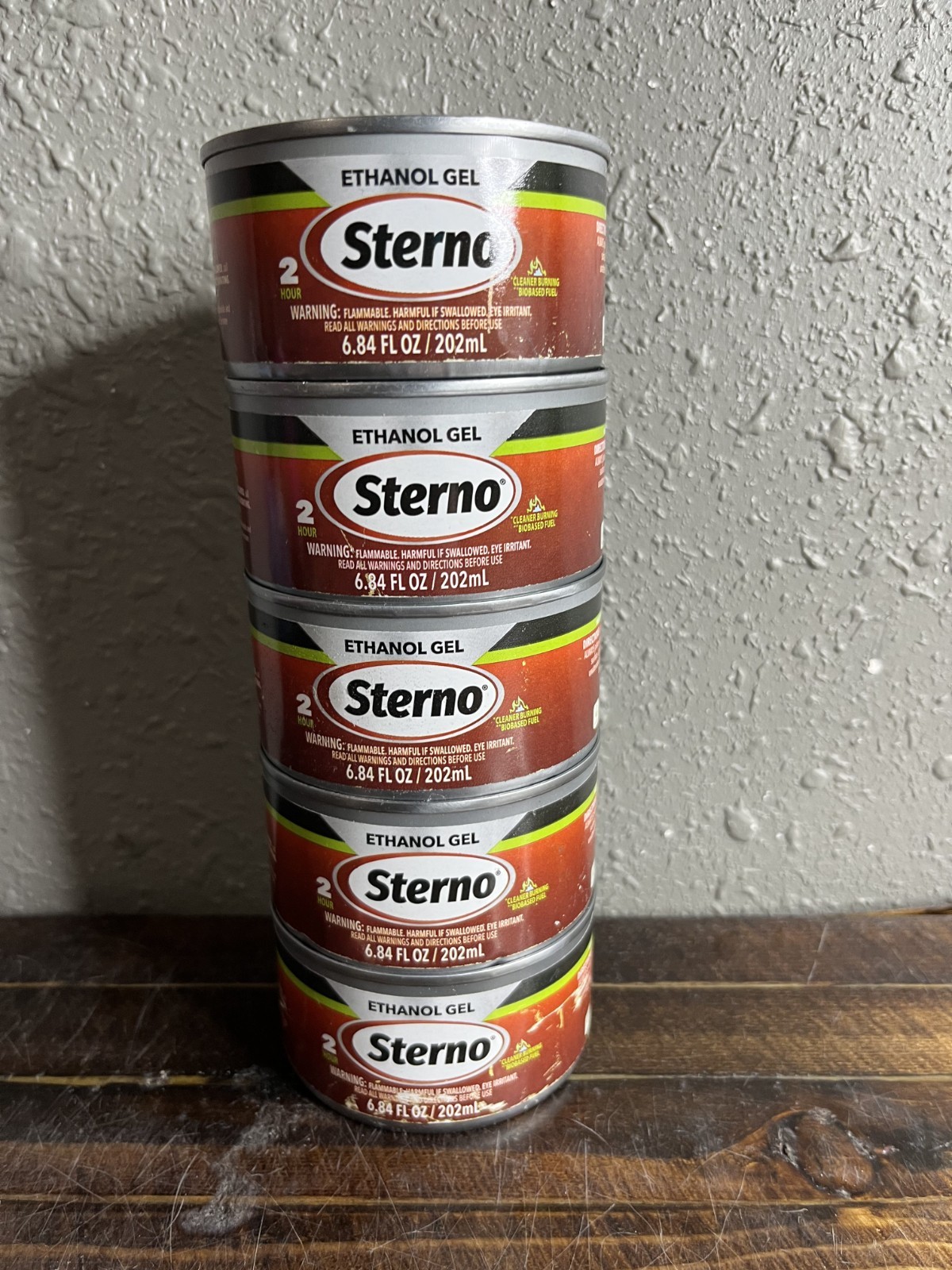 Case of 5 Sterno Ethanol Gel Chafing Fuel 2.25 Hour Cans 6.84oz for Catering
