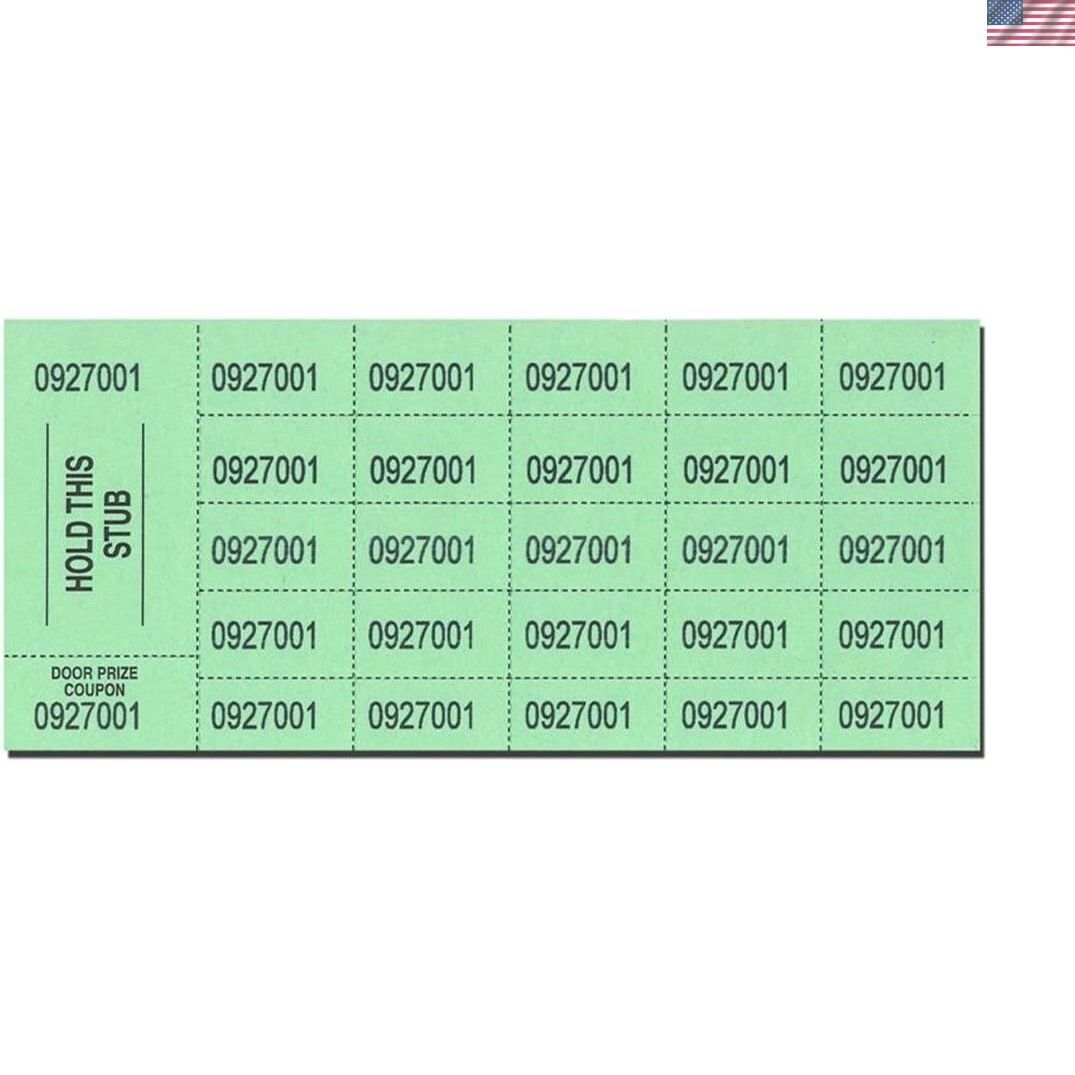 500 Green Fundraiser Auction Tickets - Perfect for Schools and Events