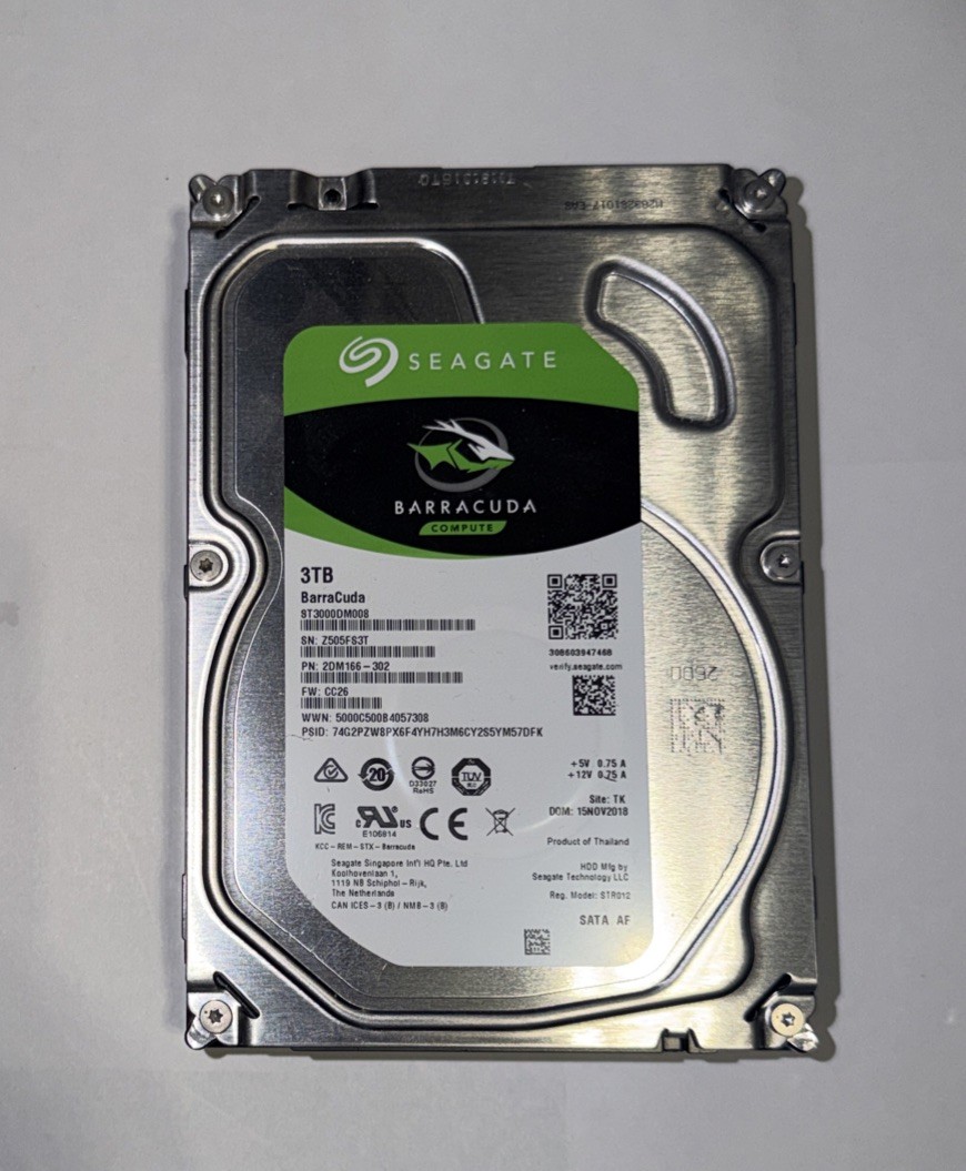Seagate Barracuda 3TB ST3000DM008 2DM166-302 SATA 7200RPM HDD 3.5"